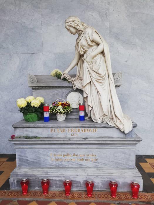 Posjet Spomeniku Petra Preradovića na Mirogoj